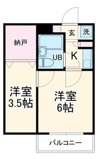 ヴィラージュ行徳【3階】の間取り