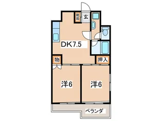 エクセルハイムVI【1階】の間取り