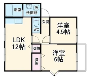 グランドハイツ光A【2階】の間取り
