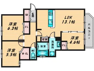 Reglia今里North【1階】の間取り