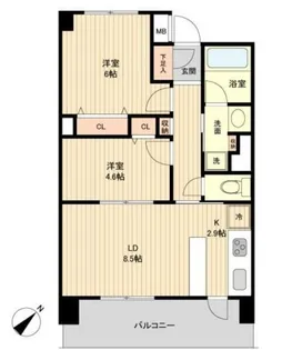 グラディート町田【14階】の間取り