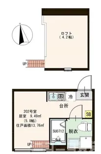ハーモニーテラス東金町VI【2階】の間取り