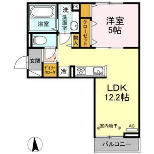 メゾンパーク木ノ下【1階】の間取り