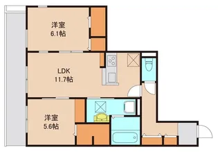 ルガロ市川【1階】の間取り