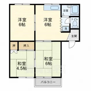 ベルハイツ忠岡【1階】の間取り