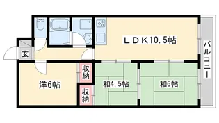 エクセル東加古川弐番館【2階】の間取り