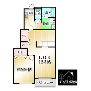 アルコバレーノ・PS B【1階】の間取り
