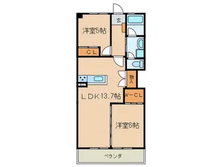 第3サンハイツ大森【4階】の間取り