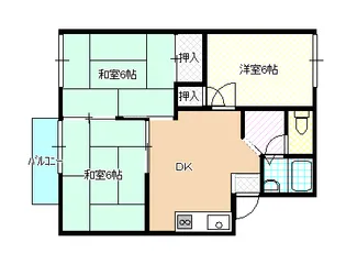 岡山県岡山市南区浜野2【アパート】の間取り