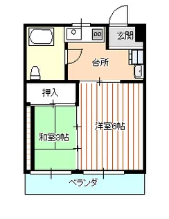 (仙台駅から徒歩10分)セントラーザ・カホク【2階】の間取り