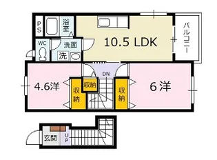 エスポワール安芸II【2階】の間取り