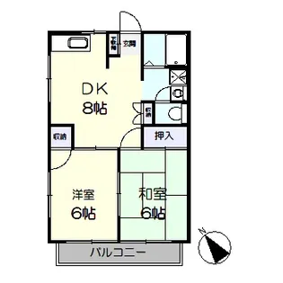 アオイハイツ【1階】の間取り