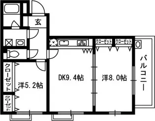 パラッツォディプリマクラッセ【2階】の間取り