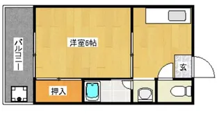 福岡県福岡市中央区黒門【マンション】の間取り