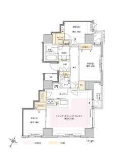 福岡県福岡市中央区長浜2【マンション】の間取り