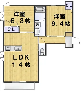 ファミールコート 松葉【2階】の間取り