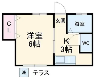 光ハイツ【1階】の間取り