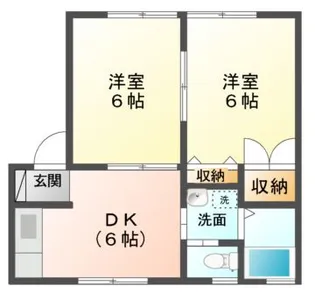 桔梗野ハイツ【2階】の間取り
