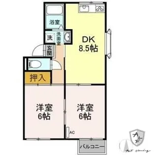 シャンポール喜多【1階】の間取り