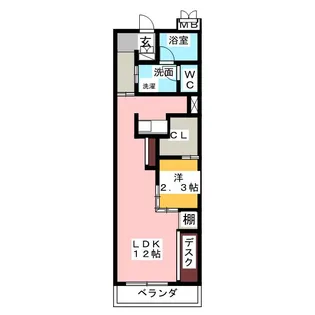 ル・モンド半田【1階】の間取り