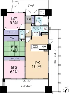 サーパスシティ紫原三丁目【8階】の間取り