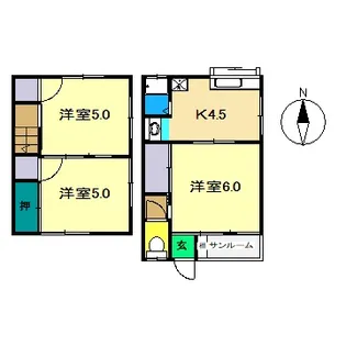 高知県高知市朝倉甲【一戸建】の間取り