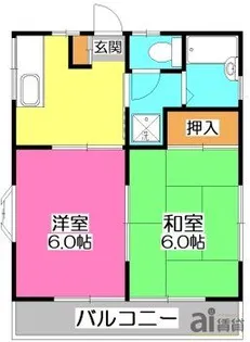 埼玉県新座市野火止5【アパート】の間取り