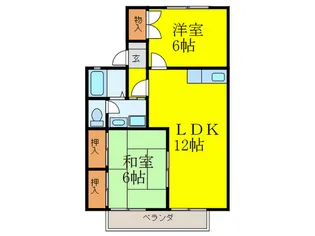 エクセルクローバーB棟【1階】の間取り