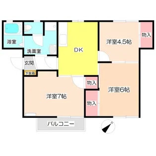 エメラルドB【1階】の間取り
