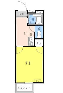 ジュネスシャトウ【1階】の間取り