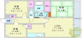 グローリィハイツNo2【3階】の間取り