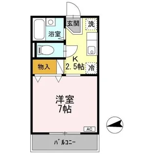東京都国立市富士見台3【アパート】の間取り