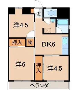 ハイジ―松山【3階】の間取り