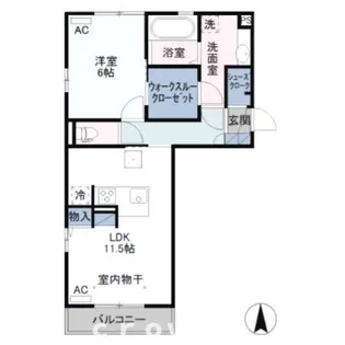 群馬県高崎市三ツ寺町【アパート】の間取り
