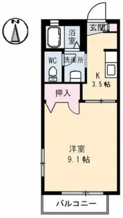 メゾン レッドツリー B棟【1階】の間取り