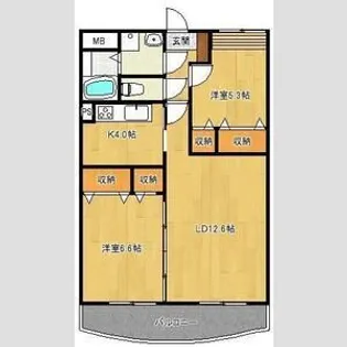 プレジールコート太田【2階】の間取り