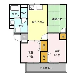 ファーストターフ鎌取 C【3階】の間取り