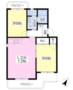 マンションヒマワリ【2階】の間取り