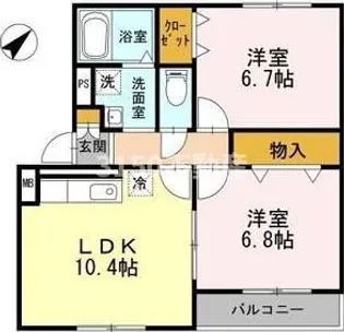 岐阜県羽島郡笠松町無動寺【マンション】の間取り