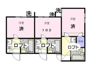 レオパレス山手PRIMAIR【1階】の間取り