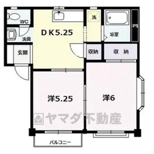 ニューエリール篠塚B【2階】の間取り
