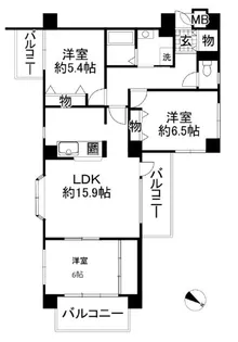 少女の赤い帽子泉北深井【1階】の間取り