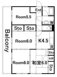渡辺ビル【3階】の間取り