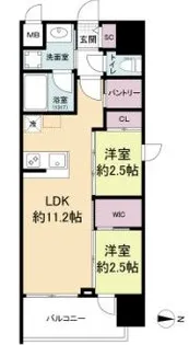 大阪府大阪市北区西天満6丁目【マンション】の間取り