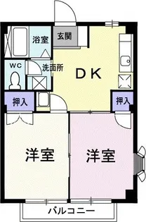 ハイマートウィングI【1階】の間取り