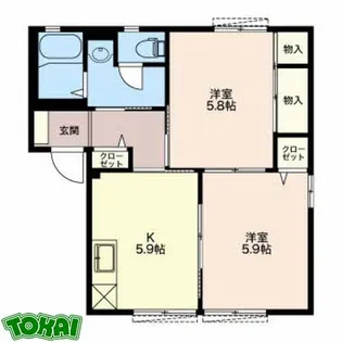 パルまつさか【1階】の間取り