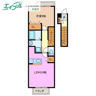 シャリテ神野【2階】の間取り