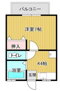 ハイツ黒髪【2階】の間取り