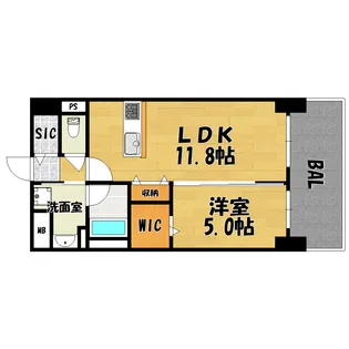 アリエッタ南巽【2階】の間取り