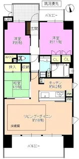 ポレスター三輪セントラルレジデンス【2階】の間取り